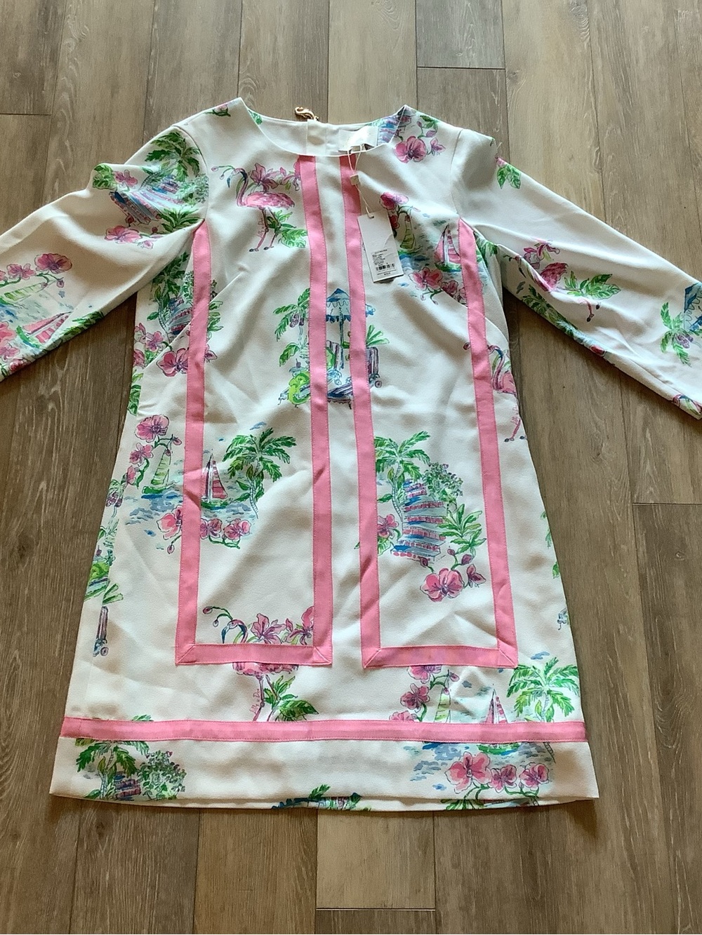 Lilly Pulitzer Margaux Dress in Resort White Dee Lightful, Size 8 - Picture 3 of 3